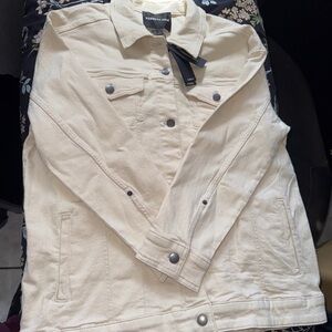 Kenneth Cole Off-White Jean Jacket